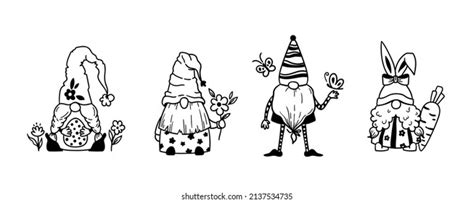 Gnomes Vector Bundle Collection On Santa Stock Vector Royalty Free