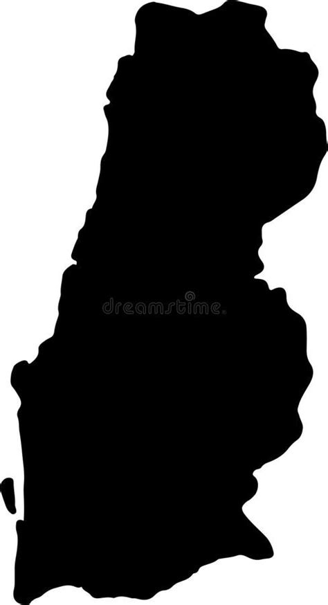 Namibe Angola Silhouette Map With Transparent Background Stock Vector