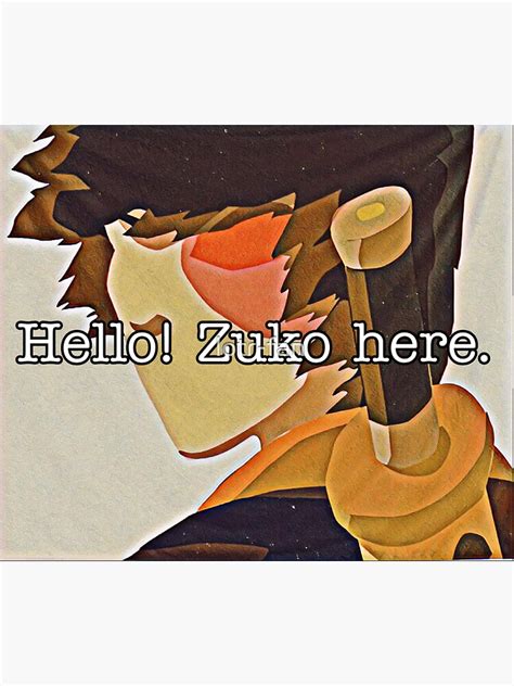 Hello Zuko Here Sticker For Sale By Lotr Fan Redbubble