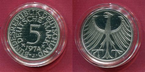 Deutschland Brd Mark Kursm Nze J Silberadler Proof In Capsule