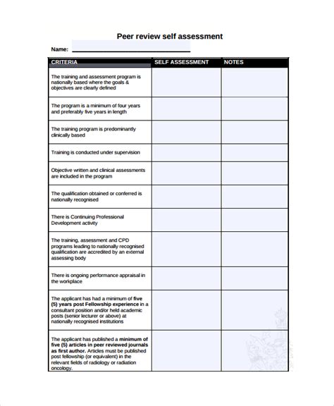 Free 6 Sample Self Review Templates In Ms Word Pdf