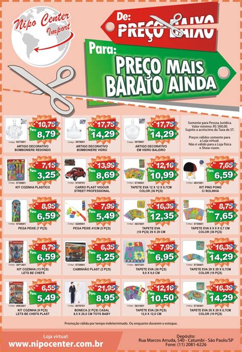 Nipo Center Atacadista Promoção Nipo Center DE PARA