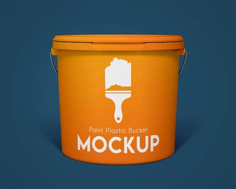 Premium Psd Plastic Paint Bucket Mockup V