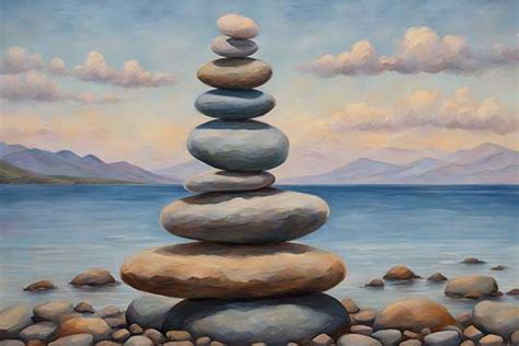 Balancing Stone Art Embodying Harmony For Libra Zodiac Sign Artfactory