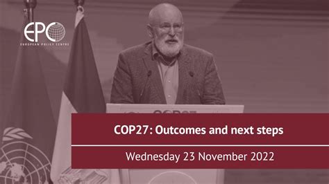 COP27 Outcomes And Next Steps YouTube