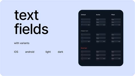 Text Fields Ios Android Figma