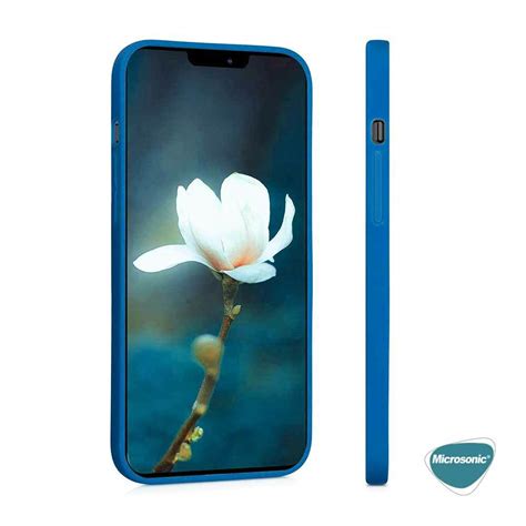 Microsonic Apple iPhone 13 Pro Kılıf Matte Silicone Siyah Kılıf Marketim