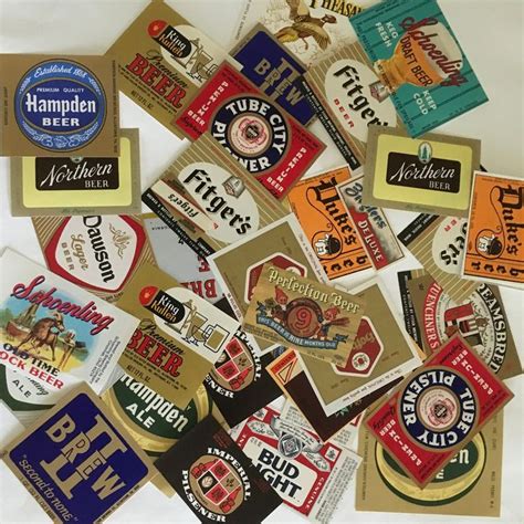 Beer Labels 5 Vintage BEER Labels RANDOMLY SELECTED Great For Collage