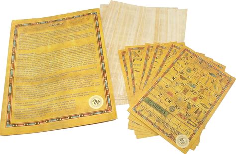 Buy CraftsOfEgypt Set 10 Egyptian Papyrus Paper 6x8 Inch 15x20 Cm