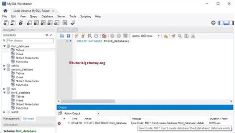 Mysql Create Database