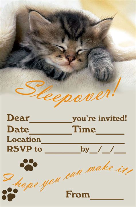 Printable Slumber Party Invitations