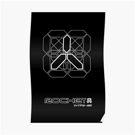 Wipeout 2097 F5000 League Weapon Symbol Rocket Wireframe Poster