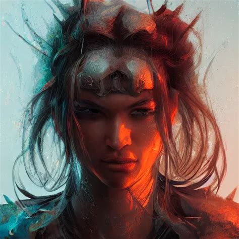 Portrait Berserker Artgerm Andrei Riabovitchev Nuri Stable Diffusion