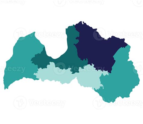 Letônia mapa mapa do Letônia dividido para dentro cinco a Principal