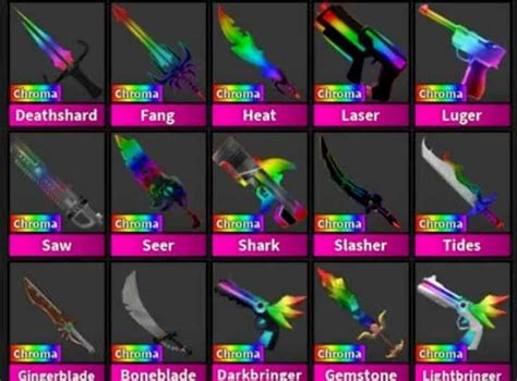 Roblox Murder Mystery 2 Chroma Set Fast Delivery Cheapest