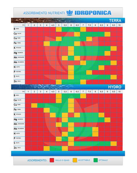 Tabella Assorbimento Nutrienti Ph In Idroponica E Terra