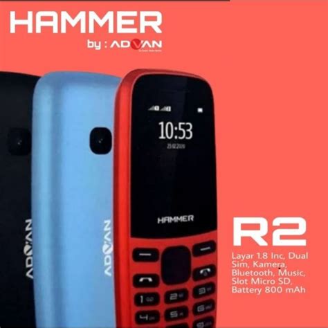 Jual Hammer R Feature Phone Terlaris Bergaransi Advan Resmi Indonesia