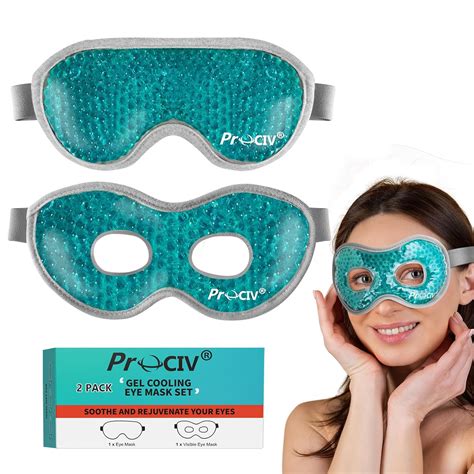 Amazon 2PCS Cooling Eye Mask Gel Eye Mask Reusable Gel Beads Hot