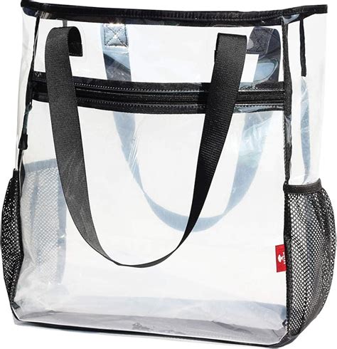 Large Clear Tote Bags Heavy Duty Shoulder Bag Transparent Handbag