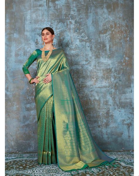 Dhanvi Clothing Wedding Wear Soft Weaving Silk Saree M With