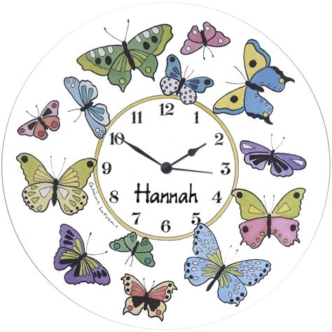 Butterfly Personalised Clocks Animurals