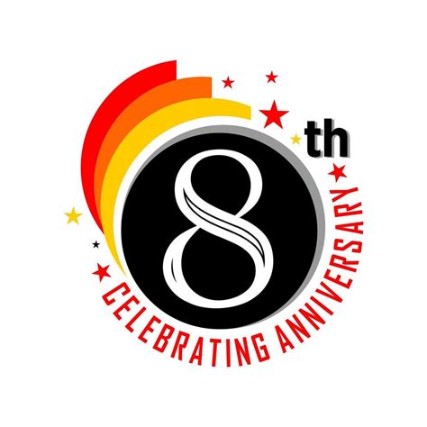 8 Years Anniversary Logo Anniversary Emblems 8 In Anniversary Concept Template Design 11853585