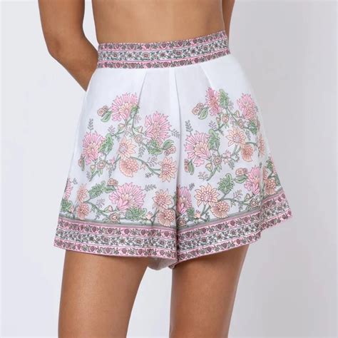 Juliet Dunn Candy Pink Rose Border City Shorts Caroline Randells