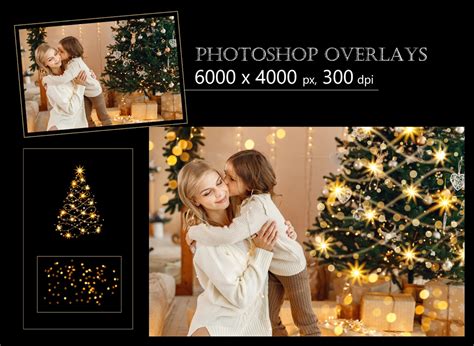 51 Christmas Tree Lights Overlays Sparkling Tree Photoshop Etsy