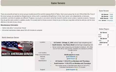 Precise server locations for World of Tanks