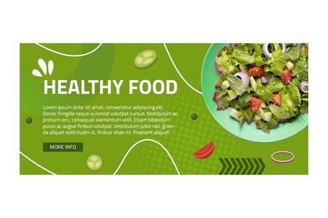 Premium Vector Healthy Food Banner Template With Photo