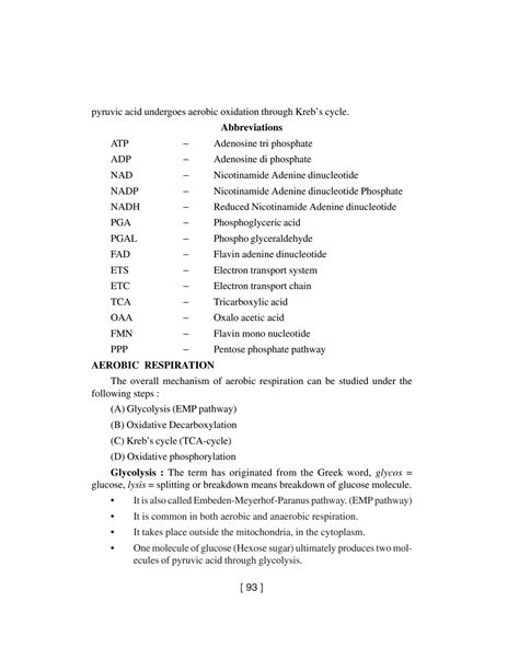 SOLUTION Respiration In Plants Chapter 14 Ncert Notes Class 11 Studypool