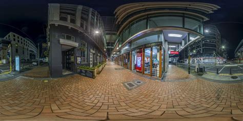 Nighttime View Of Modern Architecture In Wellington New Zealand HDRi