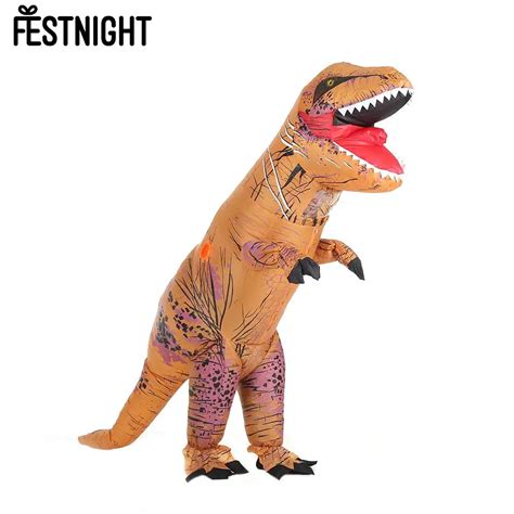 Funny Adult Inflatable Dinosaur Trex Costume Suit Air Fan Operated Blow