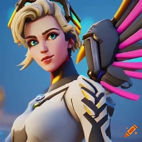 Fortnite And Overwatch 2 Crossover With Mercy Character On Craiyon