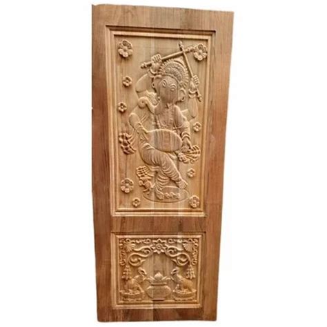 Interior Traditional Brown Teak Wood Carved Door For Home At Rs 17000