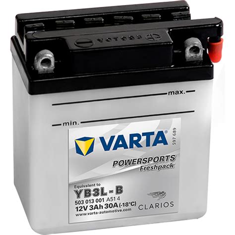 Motobaterie Varta Powersports Freshpack 3Ah 12V 503 013 001 YB3L B