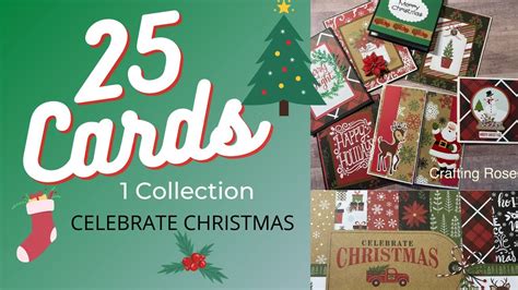 25 Cards 1 Collection Featuring Echo Park Celebrate Christmas Youtube