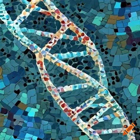 Mosaic Art Of Dna Double Helix