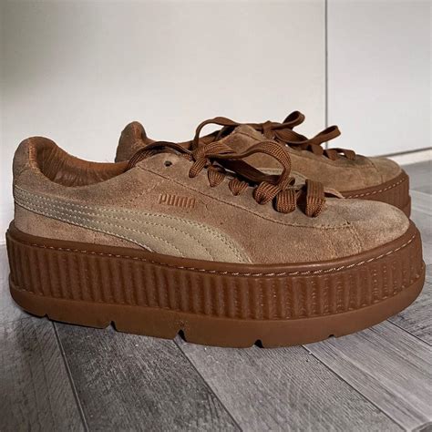 Authentic Fenty X Puma By Rihanna Golden Brown Cleated Creeper Womens