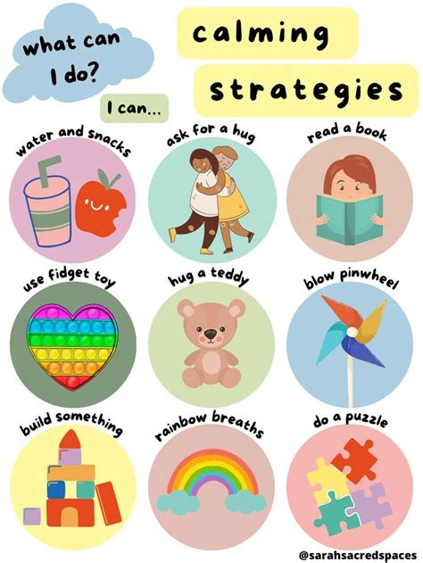 Calm Down Strategies Poster