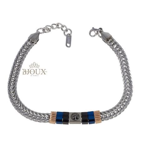 Bracciale In Acciaio Catena Con Targa E Albero Della Vita Bjoux It