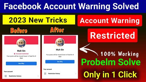 Facebook Account Warning Problem Solve 2023 How To Solved Fb Account