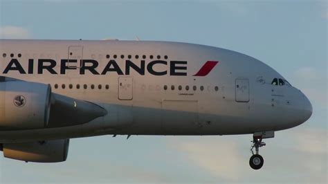 Air France Airbus A380 800 Arriving At Miami International Airport Hd