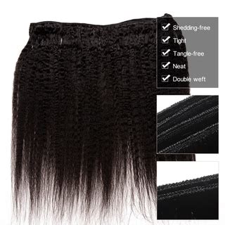 Nadia Kinky Em Linha Reta Cabelo Indiano Do Cabelo Humano Weave Bundle