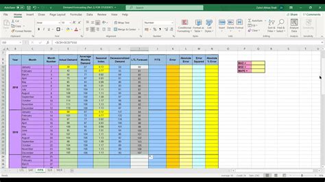 0103p11 Demand Forecasting Including Trend And Seasonality Fits Using Excel Youtube