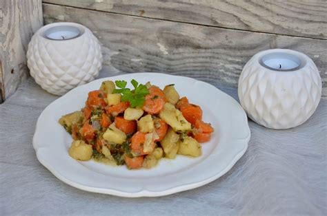 Mijoté de carottes et pommes de terre persillées La p tite cuisine de