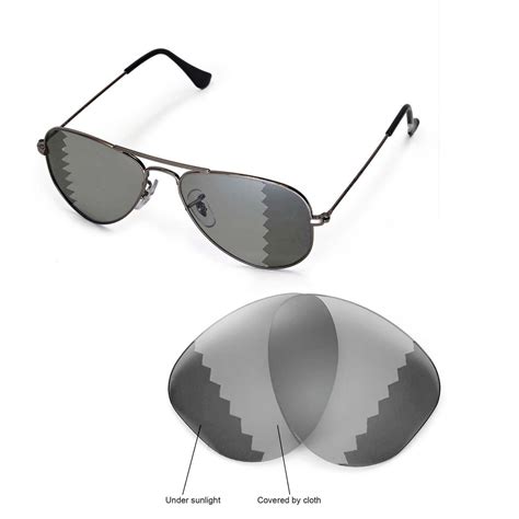 New Wl Polarized Transition Lenses For Ray Ban Aviator Rb3044 Small Metal 52mm Ebay