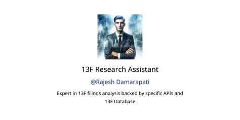 13F Research Assistant GPTs Features And Functions Examples And