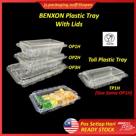 Benxon Plastic Tray Bakery Disposable Plastic Clear Food Box Bekas