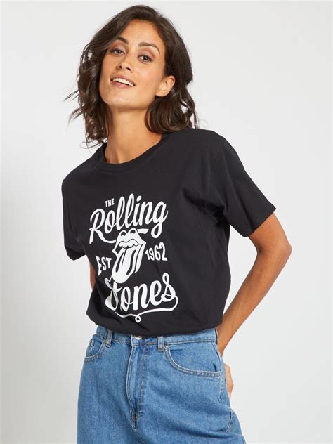 Tee Shirt Rolling Stones Noir Kiabi 12 00